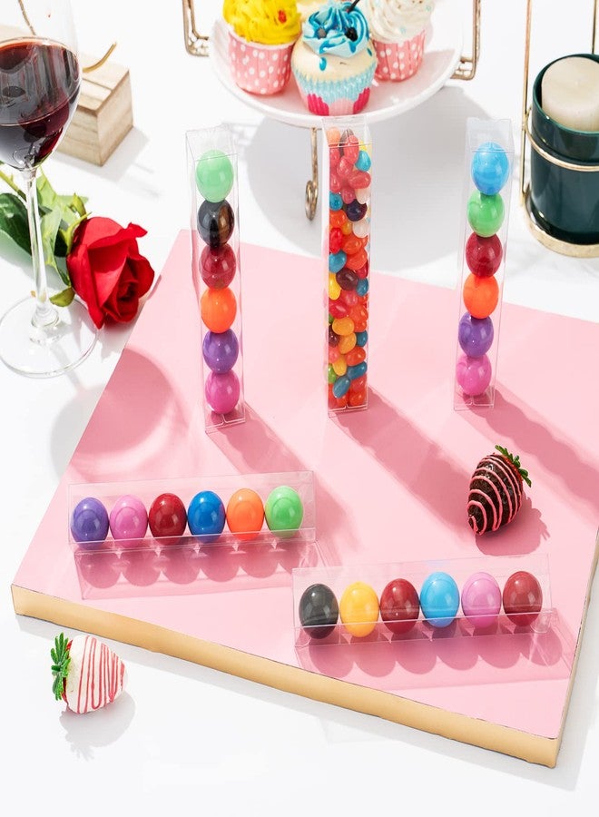SLShePack 100PCS 1" x 1" x 6" Gumball Party Favor, Gumball Candy Container, Clear Gumball Boxes for 6 - Image 5